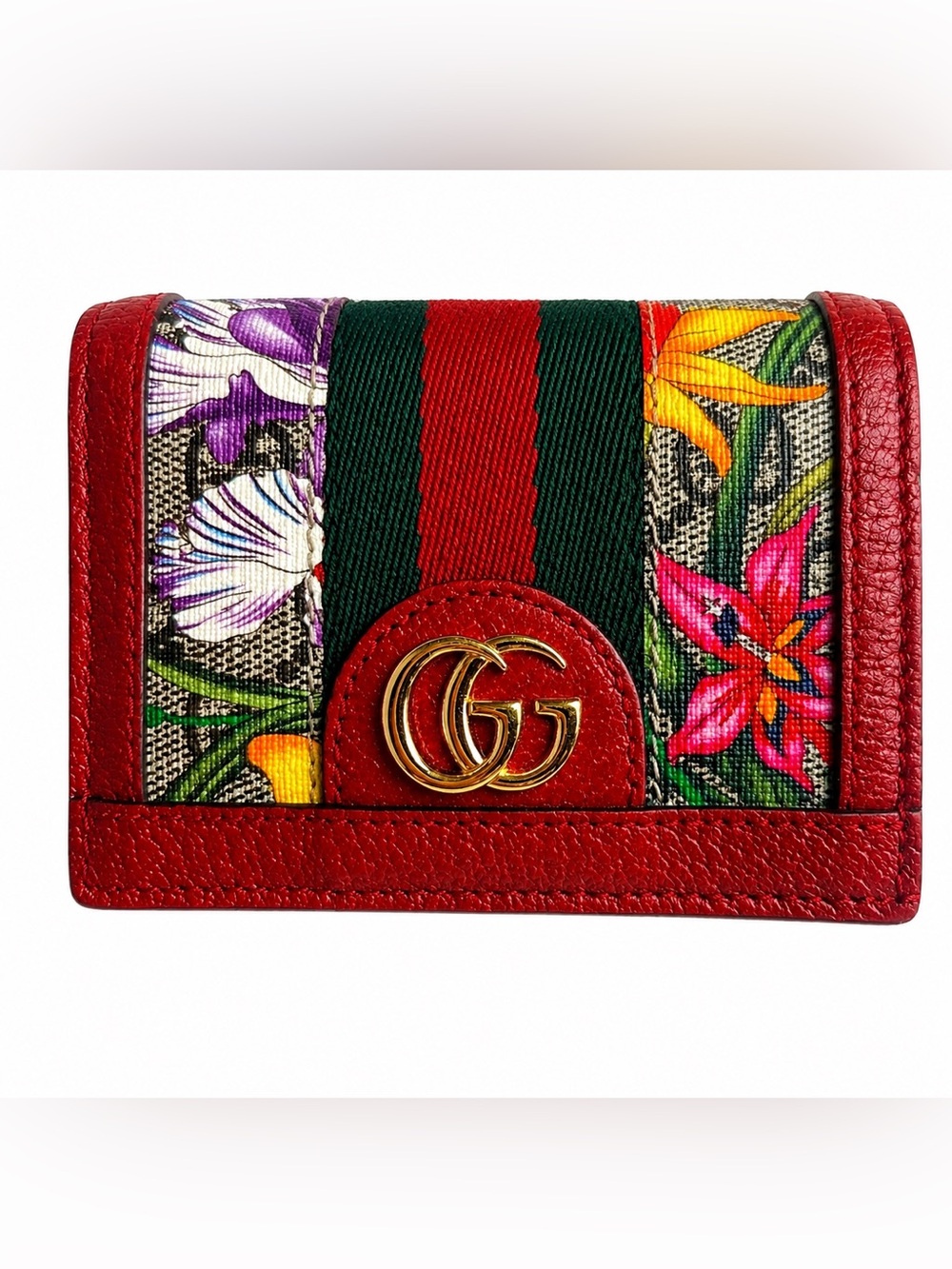 Gucci GG Blooms Supreme Floral Print Small Bifold Wallet